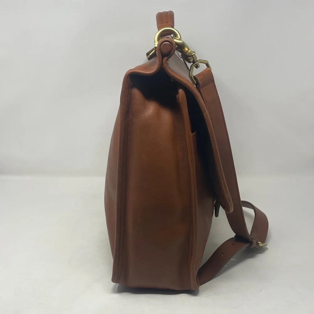 Vintage Coach Dowel British Tan Leather Laptop Briefcase #5297🖤